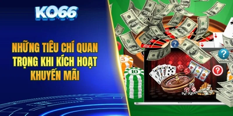 Những tiêu chí quan trọng khi kích hoạt khuyến mãi