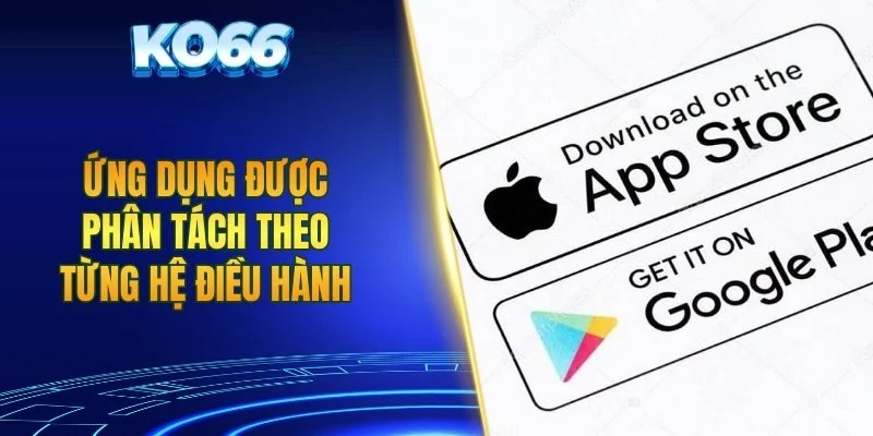 Ứng dụng được phân tách theo từng hệ điều hành